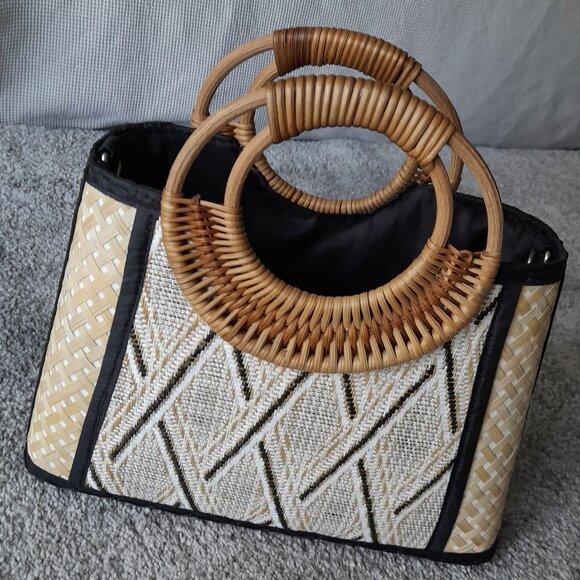 Handmade Rattan Bag (detachable straps) - Picture 2 of 6